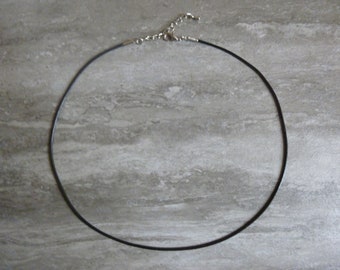 Black Wax Cord Necklace.
