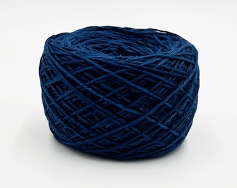 Natural Dyed Yarn - DK Pima Cotton - Indigo Dark