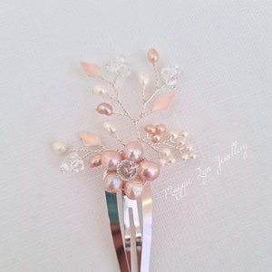 Flower girl hair accessories - Flower girl hair clip - Blush hair accessories - Bridal hair clip - Wedding hair clip - Bridesmaids hair clip