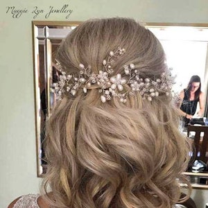 Wedding hair accessories - Bridal hair vine - Wedding hair vine, Pearl hair vine, Bridal headpiece, Bridal hair piece, wedding headpiece, UK