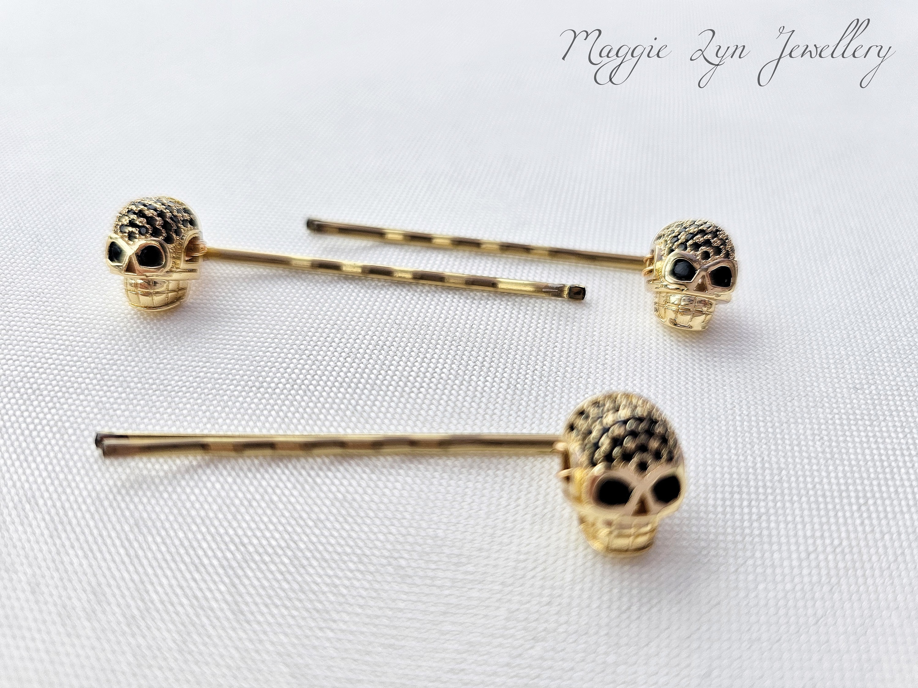 Halloween-Haarschmuck Set – Metall-Haarspangen Mit Totenkopf- Und Spinnen-Motiven, Gothic- Und Emo-Style