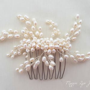 Freshwater pearl hair comb - Bridal Hair Comb - Wedding hair comb - Bridal hair accessories - Bridal hair clip, Pearl hair clip, UK, bride