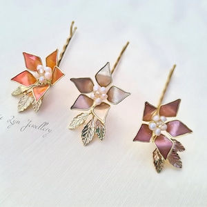 Autumn Hair pins - Autumn hair clip - Autumn hair accessories, Autumnal hair accessories, Autumn wedding Hair Accessories, Autumn flowers