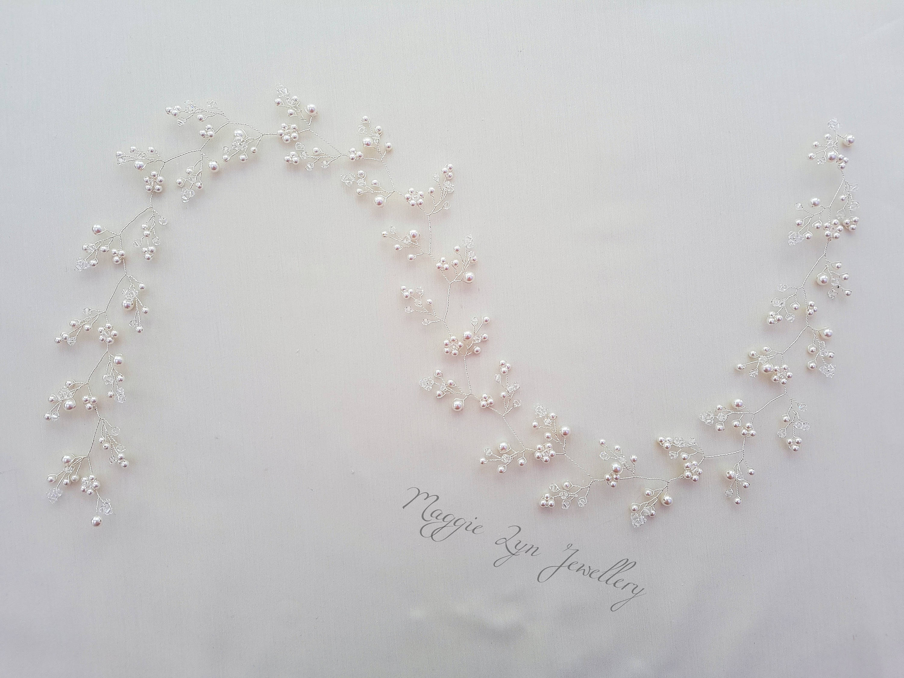 Bridal Hair Vine Pearl Hair Vine Wedding Hair Vine Ivory Etsy