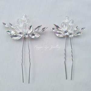 Crystal hair pin - Bridgerton hair accessories, Bridal hair pins - Sparkly Bridal hair accessory, Wedding hair pins - Crystal hair clip, UK