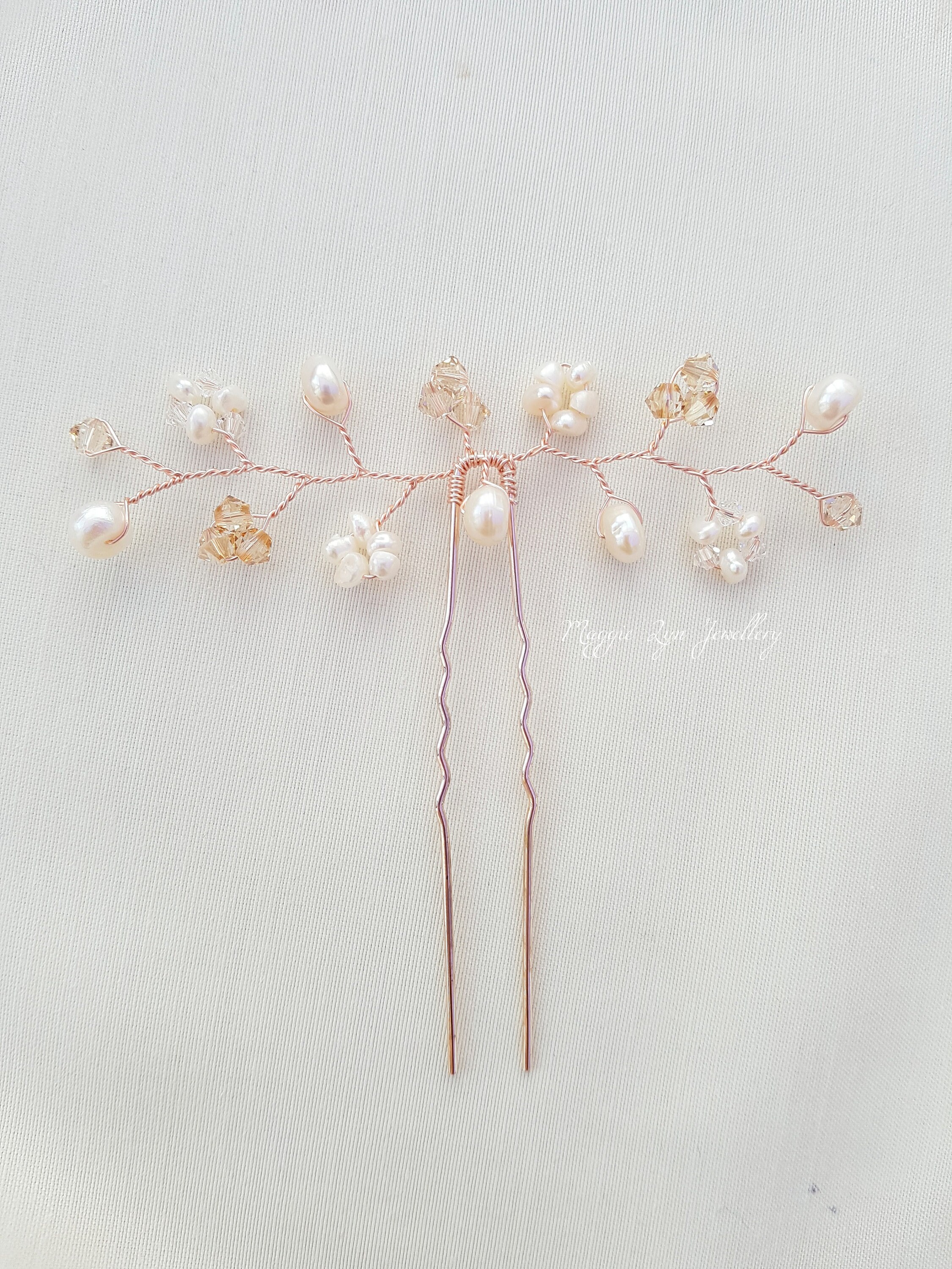 Rose Gold Bridal Hair Pins Wedding Hair Pins Bridal Hair Etsy