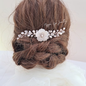 Rose gold hair pins, Bridal hair pins, Blush bridal hair accessories, Bridesmaids hair accessories, Rose Gold wedding hair pins, UK
