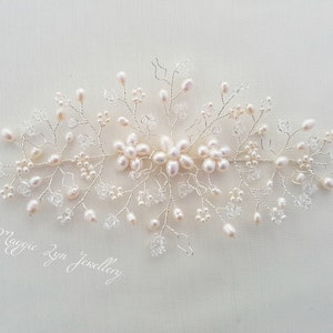 Bridal hair piece - Bridal headpiece - Bridal hair accessories - Bridal hair comb, Pearl headpiece, Wedding hair accessories, Bride, UK