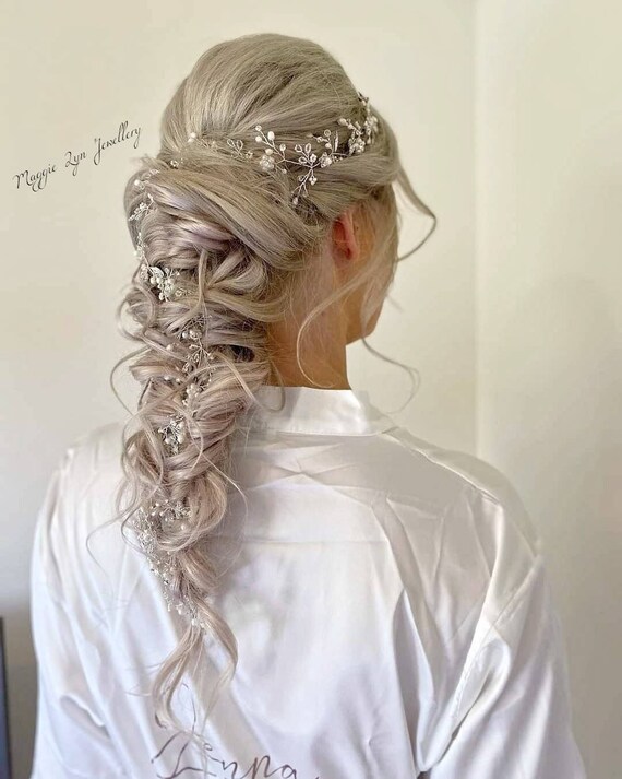 淡水パールのヘアバイン - ブライダルヘアバイン、ウェディングヘア