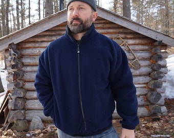 Vintage 90s Fleece Jacket. Made in the USA by Avalanche for Olympia Sports. Soft and Warm. Large. See Item Details.