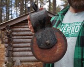 1800s Wooden Block and Tackle Barn Pulley from New Hampshire.