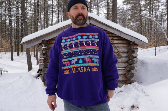 90s Vintage Alaska Crewneck Sweatshirt. Made in the USA - Etsy