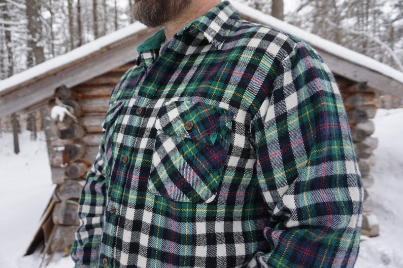 70s Vintage Acrylic Plaid Shirt. Sportabouts Big Yank brand. Men's Large XL. See Details. image 4