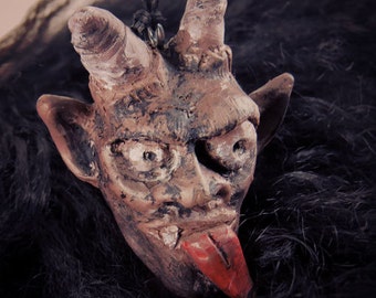 Krampus Ornament Handmade – Gothic Christmas Tree Decor, Dark Holiday Gift, Horror Folklore Collectible, Resin Krampus Figure. Horror Movie