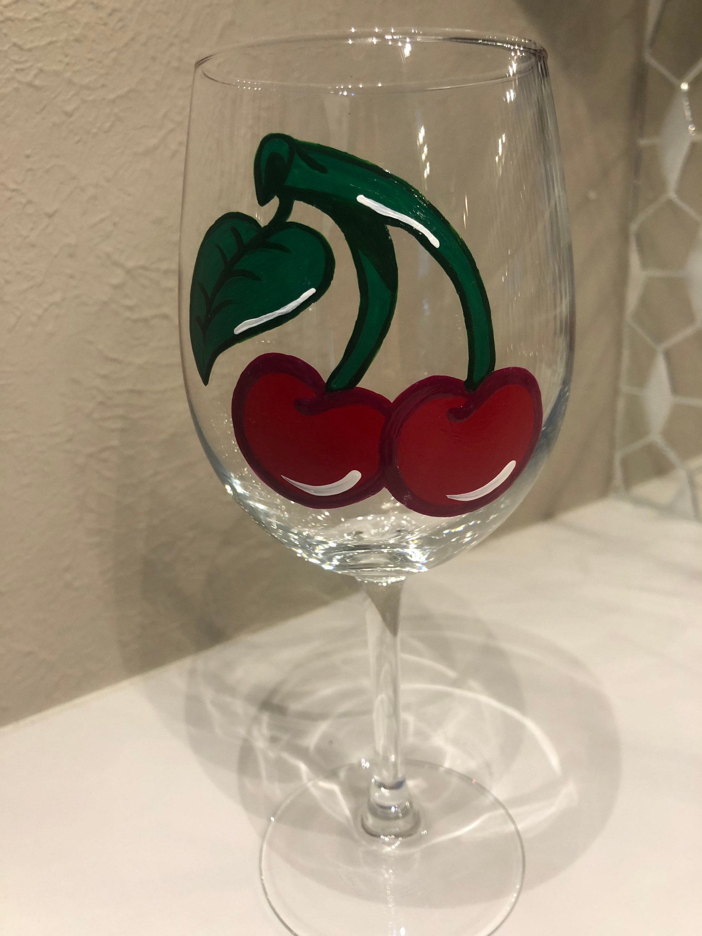 Huge wine glass slushie, cherry, wine glass