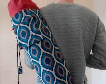 Eye Print Yoga Mat Bag: Large Patterned Cotton Carrier