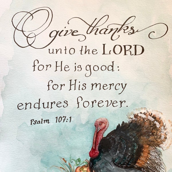 O Give Thanks 11x14 Print - Reduced for Clearance