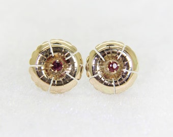 Kolczyki z rubinem 9ct ze złota