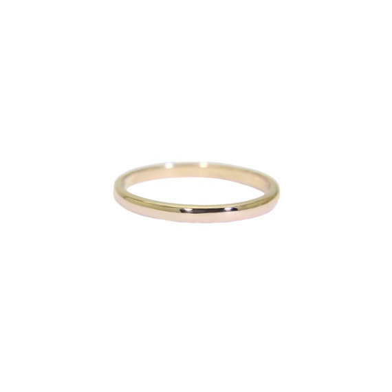22ct Rose Gold Band Ring Size 4 1/2 - i 1/2 - image 2