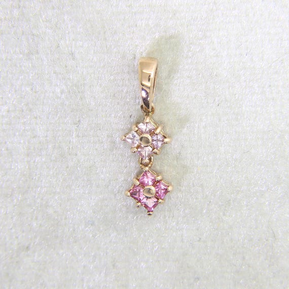 9ct Rose Gold Pink Spinel Pendant - 21mm Natural Gemstone, Hallmarked