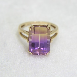 9ct Gold Ametrine Ring Size 5 3/4 - L