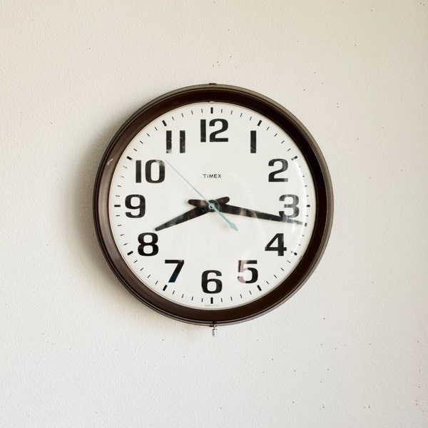 Vintage School House Timex industrial Wall Clock - School clock