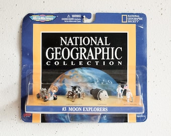 Vintage MicroMachines Nat Geo #3 Moon Explorers Kit - New in Box, NOS, Sealed