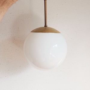 Midcentury Hanging Light Globe Pendant