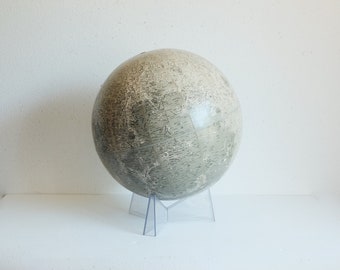 Vintage Rand Mcnally Moon Globe with Clear base