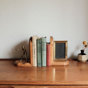 Brass and Wood Tennis Picture frame Bookends image 7