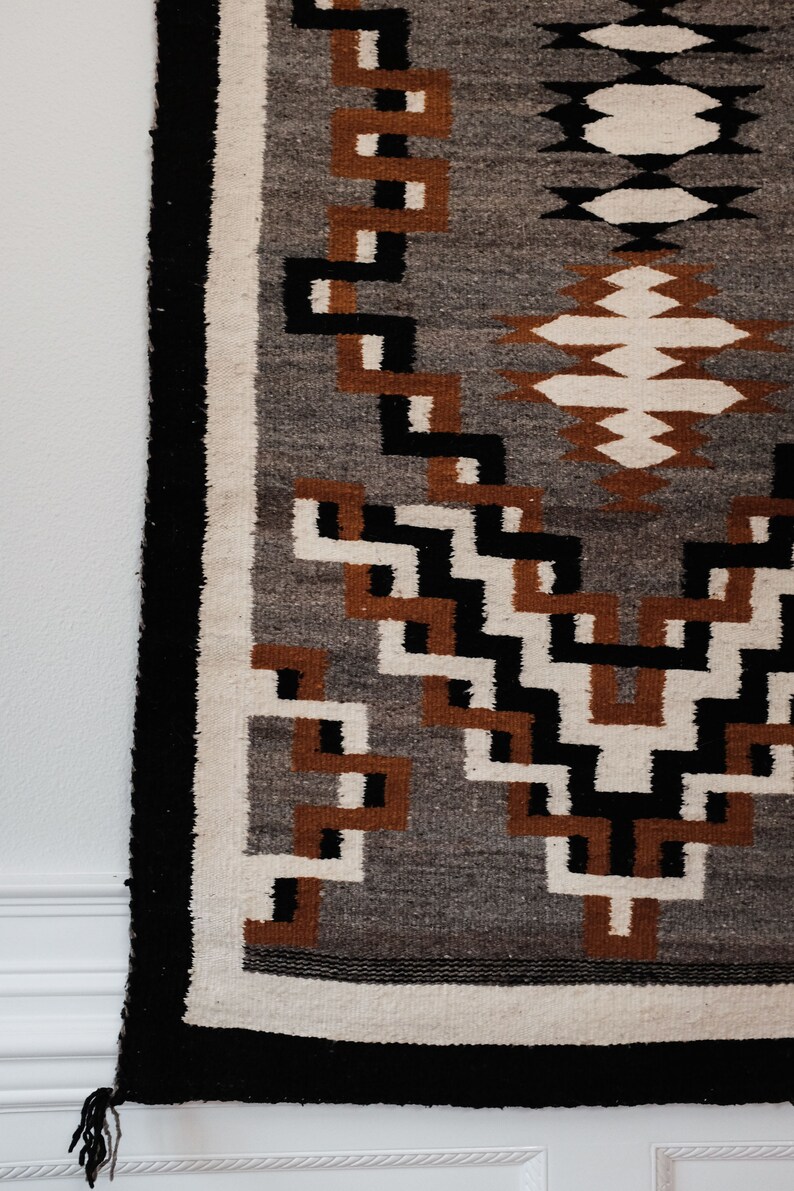 Mid Century Navajo Rug / Wall Hanging Beautiful Geometric | Etsy