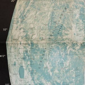 Moon Map Lunar Chart Vintage Rand McNally image 4