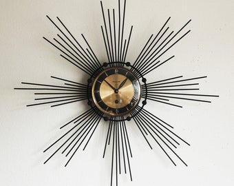 RESERVED Forrestville Starburst Clock