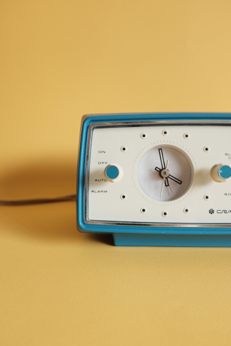 Craig Alarm Clock Model 1602 made by Sankyo / Blue White Etsy