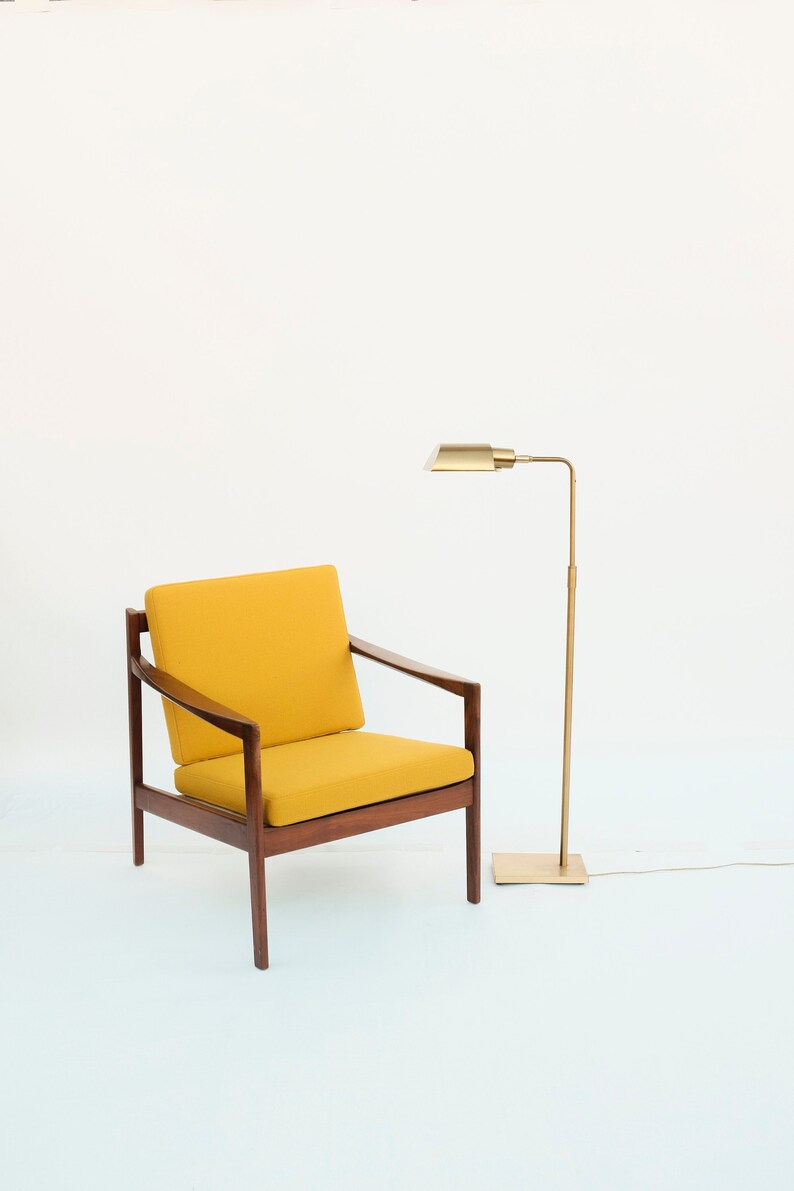Mid Century Brass Koch And Lowy Floor Lamp Adjustable Reading 1960s Mcm