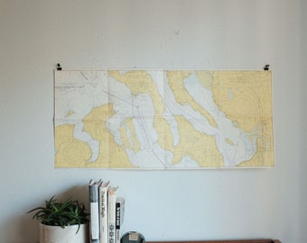 Vintage Map Straight of Juan De Luca