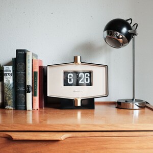 Mid Century Bulova Flip Clock Geometric triangular MCM design, desk clock, wall clock, flip clock, battery powered image 6