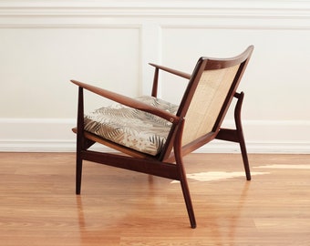 Danish Mid Century Spear Chair by Ib Kofod Larsen / MCM Danish Teak Lounge Chair