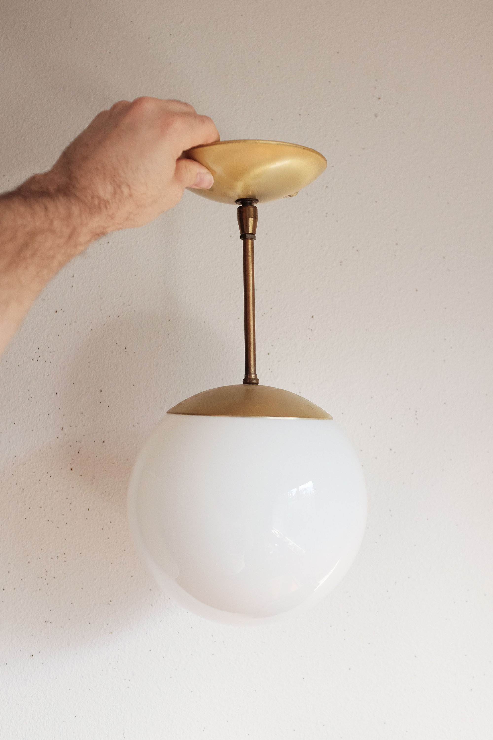 Mid century modern globe pendant light online