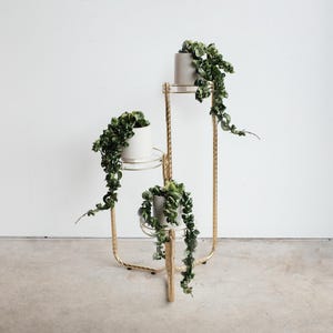 Brass Plant Stand Side Table