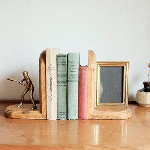 Brass and Wood Tennis Picture frame Bookends image 9