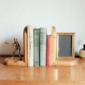 Brass and Wood Tennis Picture frame Bookends image 8