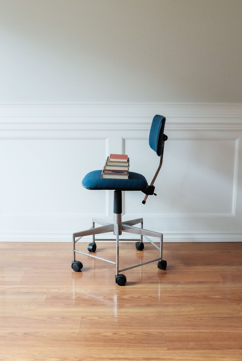 Midcentury Labofa Rolling Office Chair Made In Denmark Modern Industrial Danish Science Lab