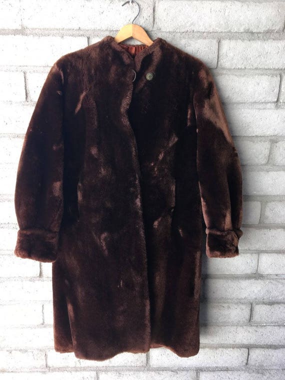 1940's Beaver Balloon Sleeve Fur Coat - image 1