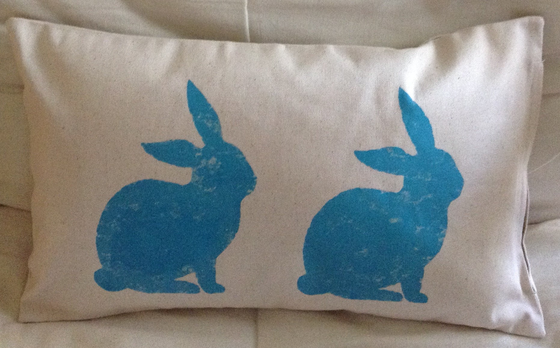 Bunny Rabbit Pillow/Bunny Pillow/Baby Gift/Cottage Chic Decor