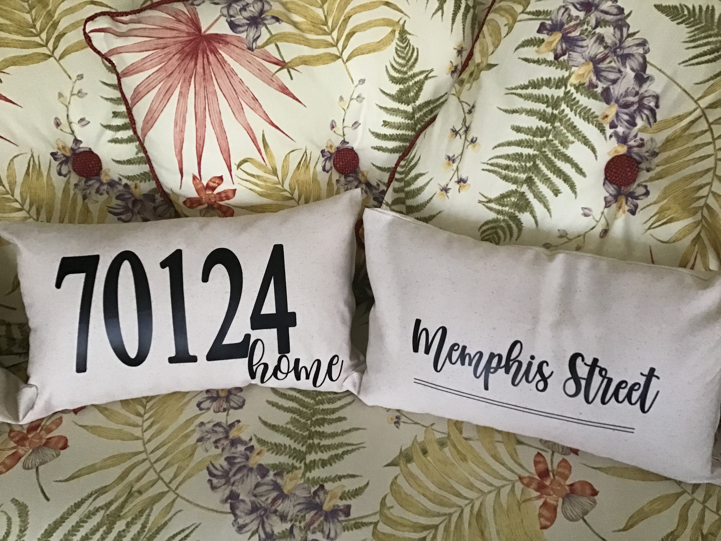 Custom Street Address Pillow