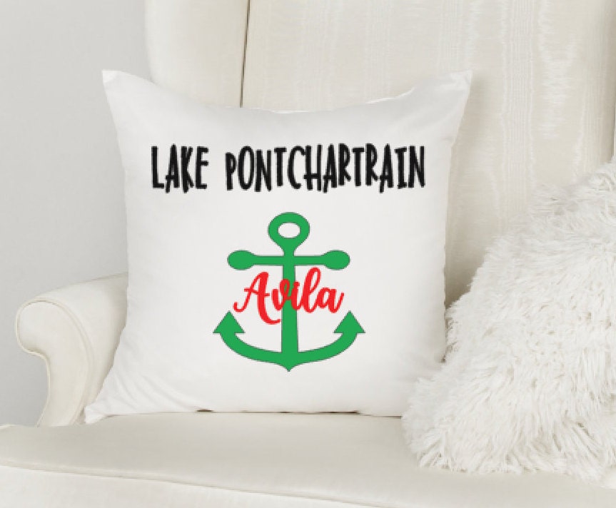 Lake Pontchartrain Pillow/Custom Lake Pillow/Personalized Lake Pillow