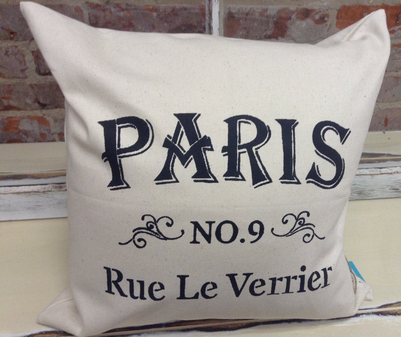 Paris Throw Pillow/Decorative Pillow/Paris Pillow/Cottage Chic/Nola