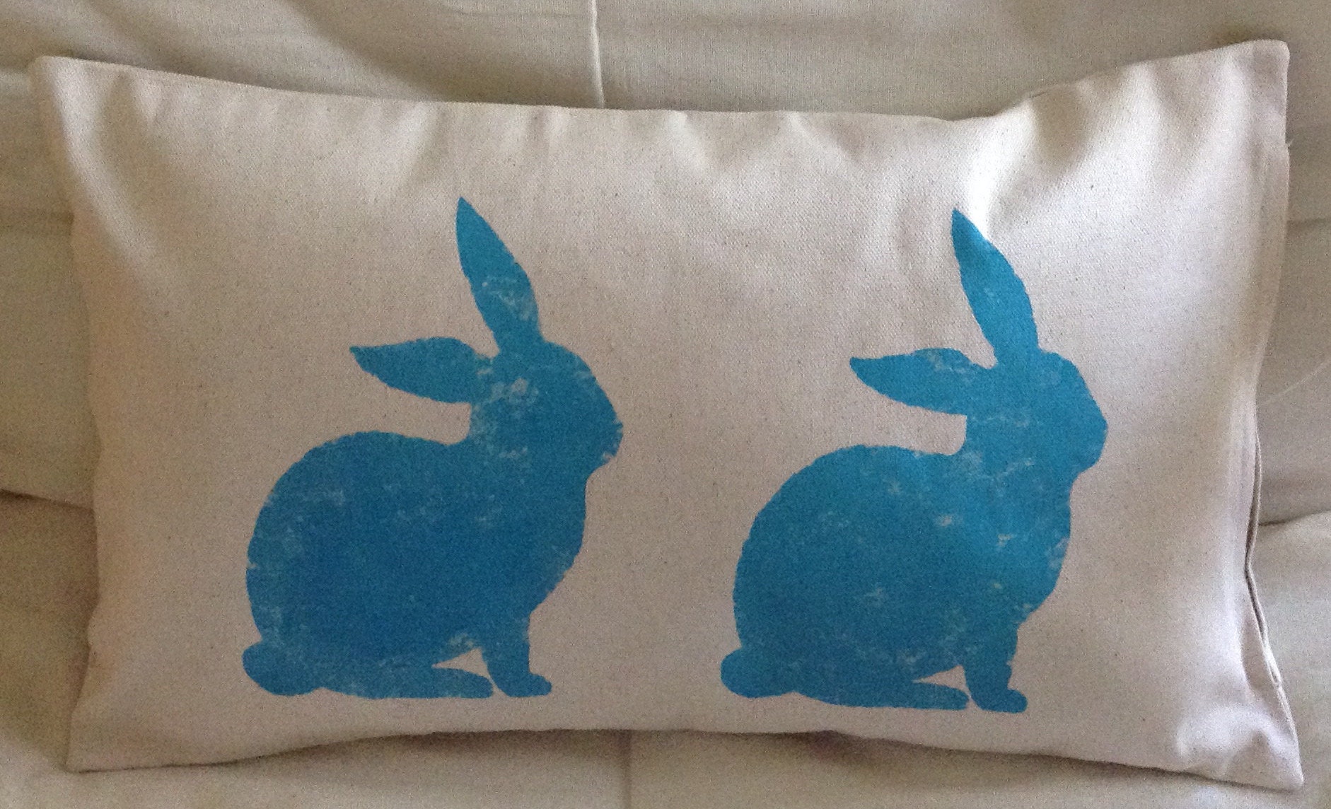 Bunny Rabbit Pillow/Bunny Pillow/Baby Gift/Cottage Chic Decor