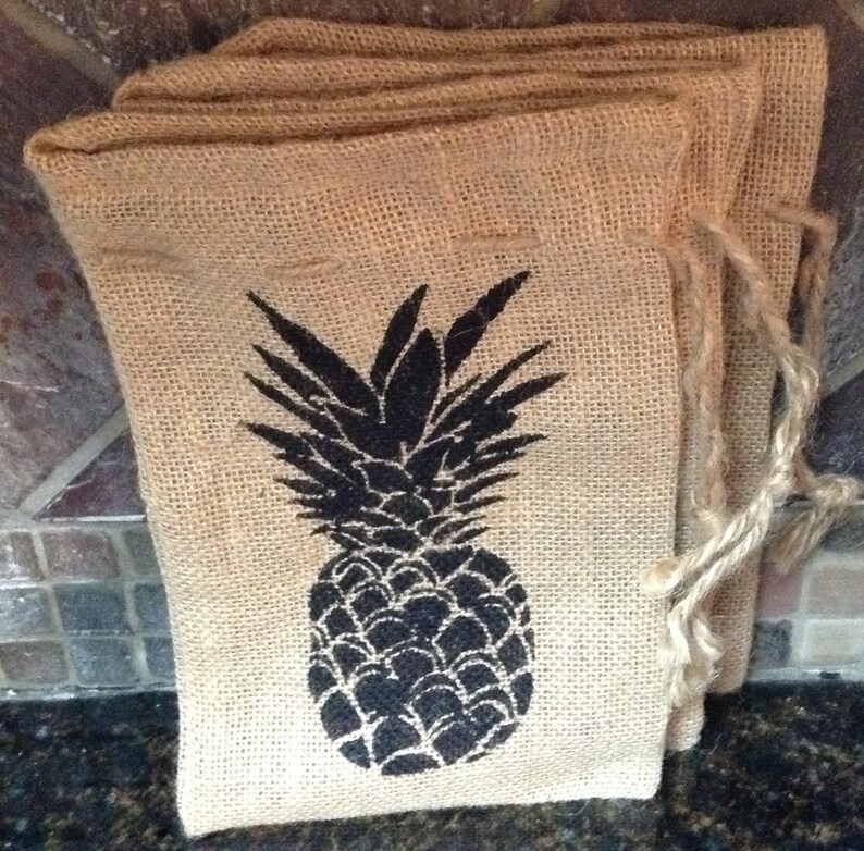 Pineapple Wine Bag /Pineapple Favor Bag/Favor Gift Etsy